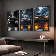 Black Car Poster, Modern Minimalist Wall Art Print Decor