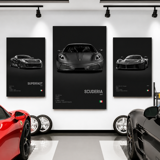 Luxury Italian Supercar Canvas Print for Garage Wall Decor