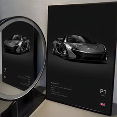 Black M-McLaren Supercar SENNA Poster Room Wall Art Decor Waterproof Stickers For Home Bar Bedroom Decoration