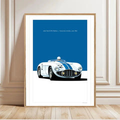 Modern Racing Car Canvas Poster Minimalist Motorsport Wall Art