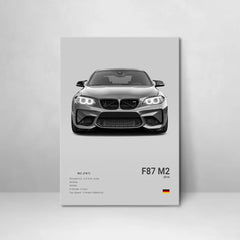 G80 M3C E39 M5 Car Canvas Wall Art Print Poster M5 CS G87 M2 Sports Car Decorative Painting Modern Home Decor Gift Unframed