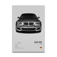 G80 M3C E39 M5 Car Canvas Wall Art Print Poster M5 CS G87 M2 Sports Car Decorative Painting Modern Home Decor Gift Unframed
