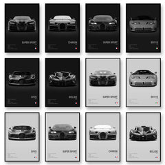 Supercar Canvas Poster, Modern Wall Art for Car Lovers