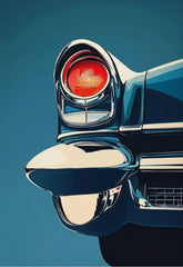 Retro Muscle Car Canvas Poster, Vintage Classic Auto Wall Art