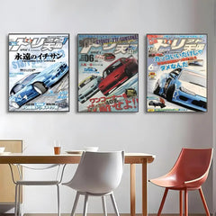 Japanese JDM Car Poster, High-Definition Vintage Wall Art