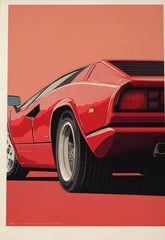 Retro Muscle Car Canvas Poster, Vintage Classic Auto Wall Art