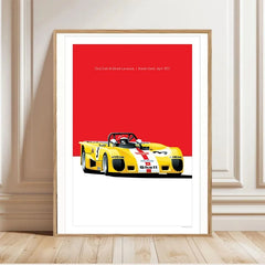 Modern Racing Car Canvas Poster Minimalist Motorsport Wall Art
