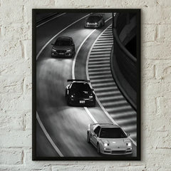 Now Black and White Luxury Car Photography Like Wall Art, HD Canvas Print Posters, Home, Living Room, Room Decoration