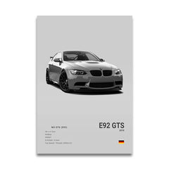 G80 M3C E39 M5 Car Canvas Wall Art Print Poster M5 CS G87 M2 Sports Car Decorative Painting Modern Home Decor Gift Unframed