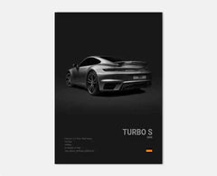 Pop Black And White German Luxury Sports Car Poster Wall Art 911 GT3 RS Turbo HD Oil On Canvas Print Garage Living Room Decor