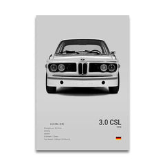 G80 M3C E39 M5 Car Canvas Wall Art Print Poster M5 CS G87 M2 Sports Car Decorative Painting Modern Home Decor Gift Unframed