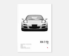 Black & White JDM Supercar Canvas Wall Art Poster – R34 & 240SX