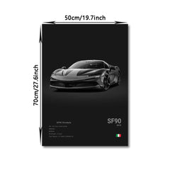 SF90 812C Canvas Wall Art Print Poster F50 F40 F80 Sports Car Decoration Painting Modern Home Decoration Painting Car Lover Gift