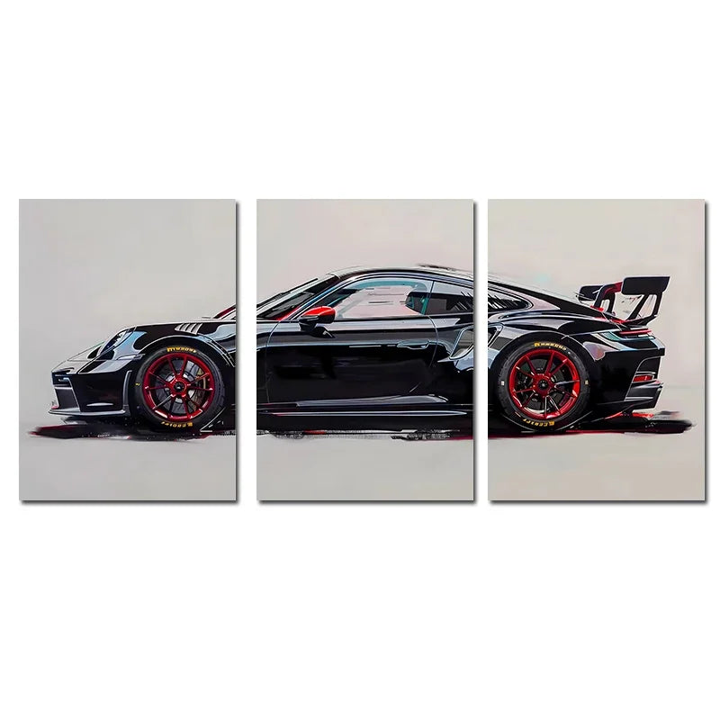 3 Piece Supercar Canvas Poster | Unique Wall Art