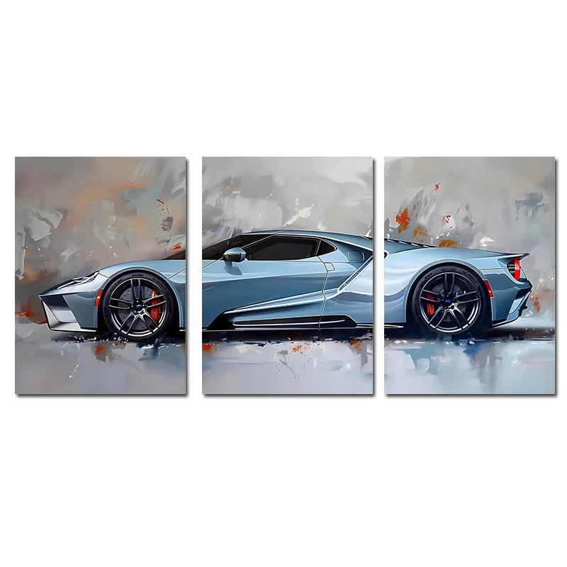 3 Piece Supercar Canvas Poster | Unique Wall Art