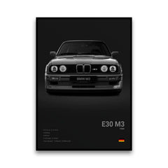 2-A1 Famous Cars G80 M3C Canvas Wall Art Print Poster E30 M3 Z8 Decorative Mural Modern Home Decor Birthday Gift Unframed