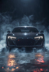 German Audi Sports Car Poster, Premium Canvas Wall Decor