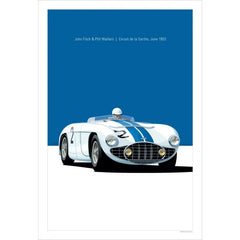 Modern Racing Car Canvas Poster Minimalist Motorsport Wall Art