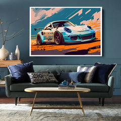 911 GT3 RS Car Generation Supercar Wall Arts Posters Canvas Painting for Room Office School Decoration Stuff Home Decor