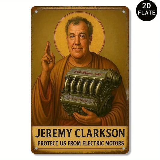 Jeremy Clarkson Top Gear Style Vintage Metal Wall Art Sign