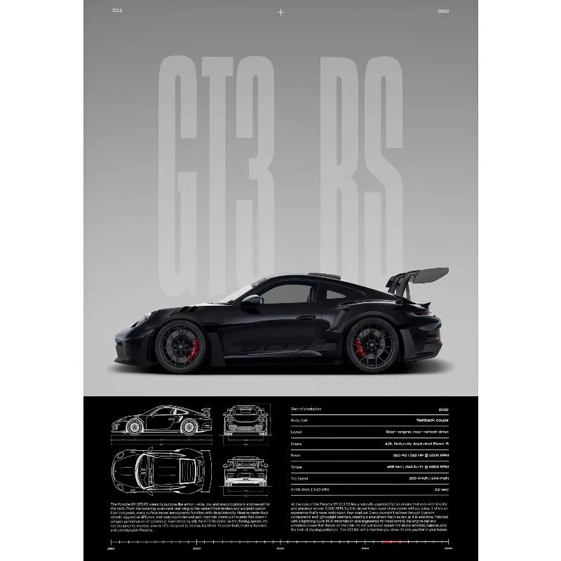 Porsche 911 GT3 RS Poster | Premium Wall Art