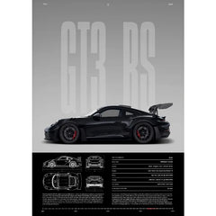 German GT3 RS Luxury Supercar Canvas Print Wall Poster