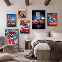 Cartoon C-Cars Classic Vintage Poster, Kawaii Wall Art Print