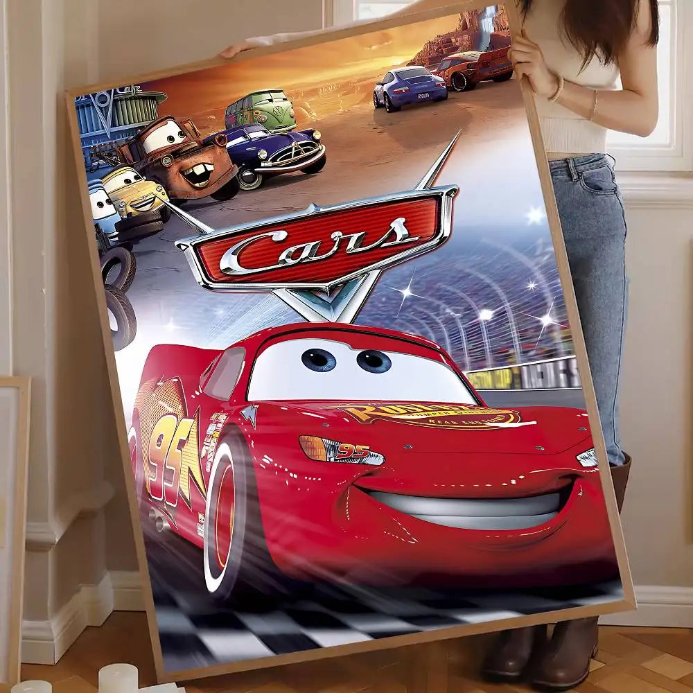 Cars Movie Poster | Retro Animation Wall Art