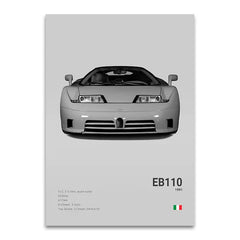 Supercar Canvas Poster, Modern Wall Art for Car Lovers