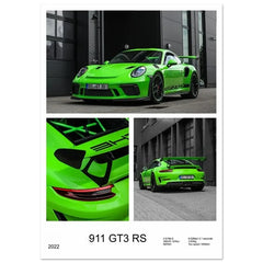 Pop Turbo super luxury sports car Poster Aesthetic 911 GT3 RS Wheels Canvas Print For Wall Art Mural Home Garage Room Decor