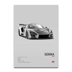 SENNA 720S ARTURA Canvas Wall Art Print Poster P1 765LT Supercar Decorative Painting Modern Home Decor Car Lover Gift Unframed