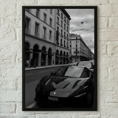 Now Black and White Luxury Car Photography Like Wall Art, HD Canvas Print Posters, Home, Living Room, Room Decoration