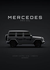 Mercedes-Benz AMG GT & G63 Canvas Wall Art Poster Print