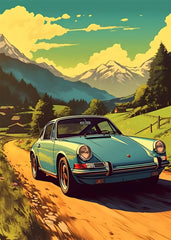 80S Japan Tokyo Neon Scenery JDM Cars Poster Aesthetics 911 Speed Cars Fuji Sakura Canvas Print Wall Art Home Fans Room Decor