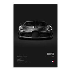 Supercar Canvas Poster, Modern Wall Art for Car Lovers