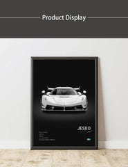Famous Cars JESKO Canvas Wall Art Print Poster AGERA RS Decorative Mural Modern Home Decor Birthday Gift Unframed