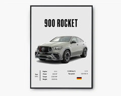 Luxury Sport Off-Road Cars 900 Rocket Nordic Supercar Brand Car Poster Aesthetic Canvas Print Wall Art Garage Room Decor