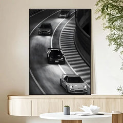 Black And White Luxury Car Vehicle Poster Woffity Simple Frameless Wall Sticker for Home Living Room Bathroom Decoration