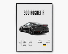 Luxury Sport Off-Road Cars 900 Rocket Nordic Supercar Brand Car Poster Aesthetic Canvas Print Wall Art Garage Room Decor