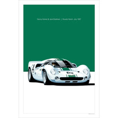 Modern Racing Car Canvas Poster Minimalist Motorsport Wall Art