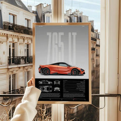 McLaren Sports Car Poster, Modern Wall Art Print for Home Decor