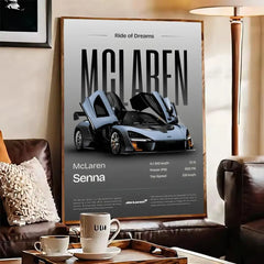 McLaren ES Supercar Self-Adhesive Wall Poster for Home & Office
