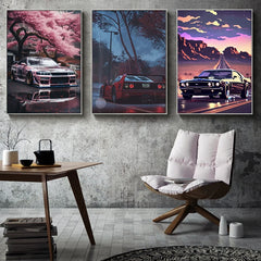 COOL Vintage Luxury Car Series Canvas Wall Art Poster Print