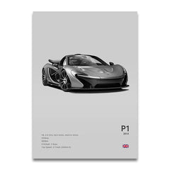 SENNA 720S ARTURA Canvas Wall Art Print Poster P1 765LT Supercar Decorative Painting Modern Home Decor Car Lover Gift Unframed