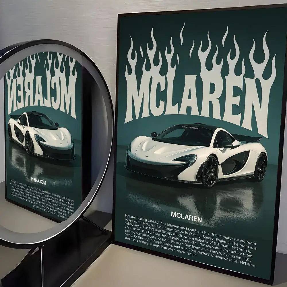 McLaren Supercar Poster | Premium Automotive Wall Art