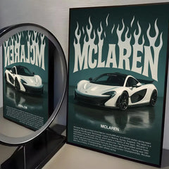 McLaren ES Supercar Self-Adhesive Wall Poster for Home & Office