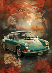 80S Japan Tokyo Neon Scenery JDM Cars Poster Aesthetics 911 Speed Cars Fuji Sakura Canvas Print Wall Art Home Fans Room Decor