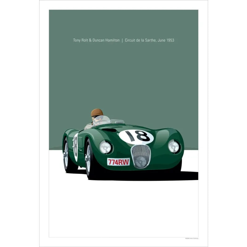 Modern Racing Car Poster | Premium Motorsport Wall Art