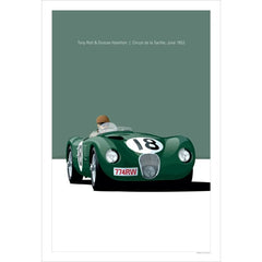 Modern Racing Car Canvas Poster Minimalist Motorsport Wall Art