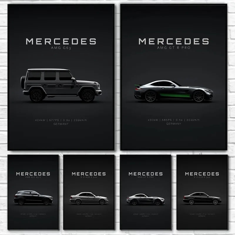 Mercedes-AMG GT & G63 Poster | Premium Automotive Wall Art